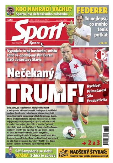 Obálka e-magazínu Sport 18.7.2017