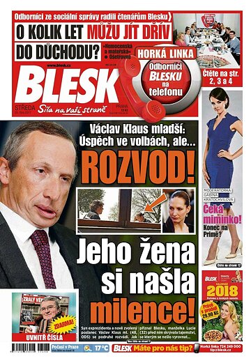 Obálka e-magazínu Blesk 25.10.2017