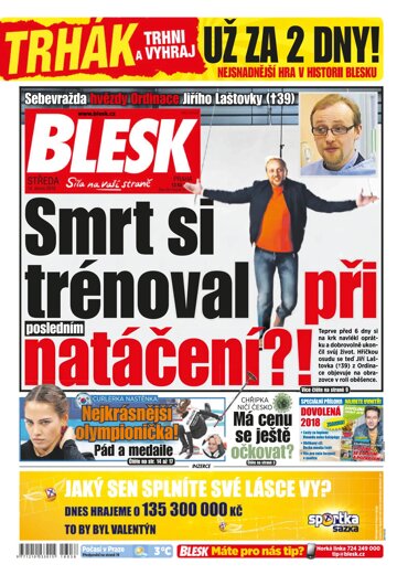 Obálka e-magazínu Blesk 14.2.2018