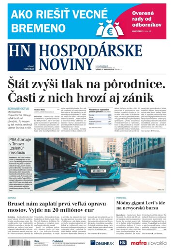 Obálka e-magazínu Hospodárske noviny 27.02.2019