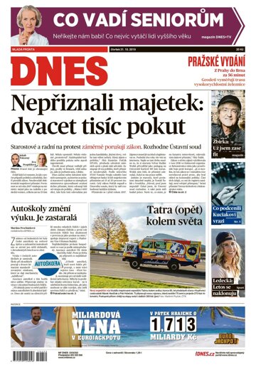 Obálka e-magazínu MF Dnes 31.10.2019