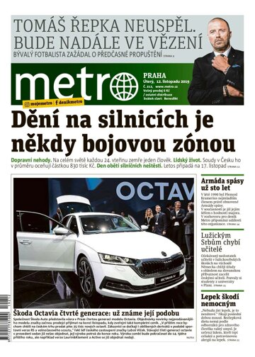 Obálka e-magazínu deník METRO 12.11.2019