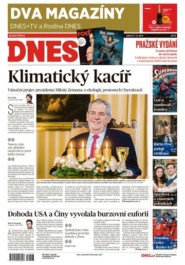 Obálka e-magazínu MF Dnes 27.12.2019