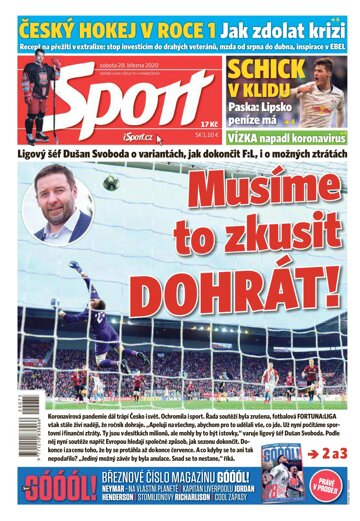 Obálka e-magazínu Sport 28.3.2020