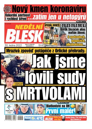 Obálka e-magazínu Nedělní Blesk 30.1.2022