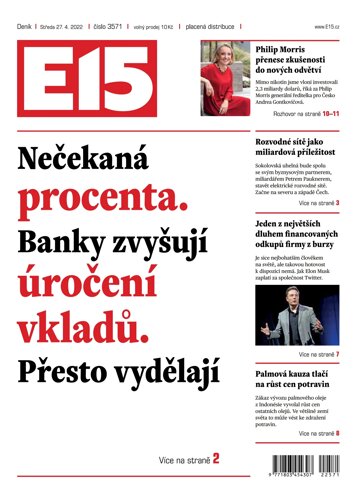 Obálka e-magazínu E15 27.4.2022