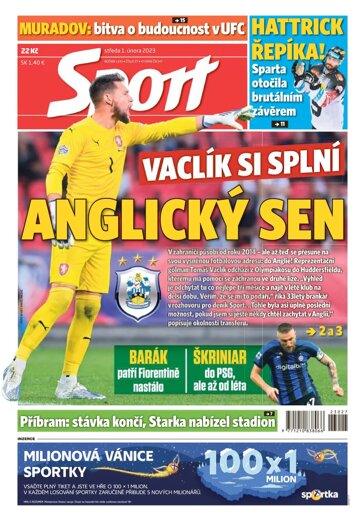 Obálka e-magazínu Sport 1.2.2023