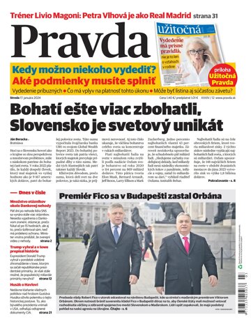 Obálka e-magazínu Pravda 17. 1. 2024