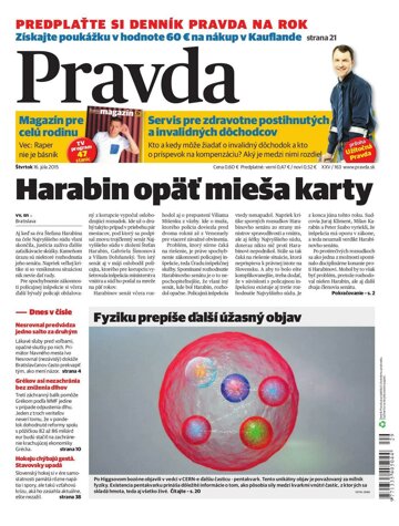 Obálka e-magazínu Pravda 16.7.2015