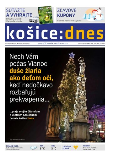 Obálka e-magazínu košice:dnes 23.12.2015