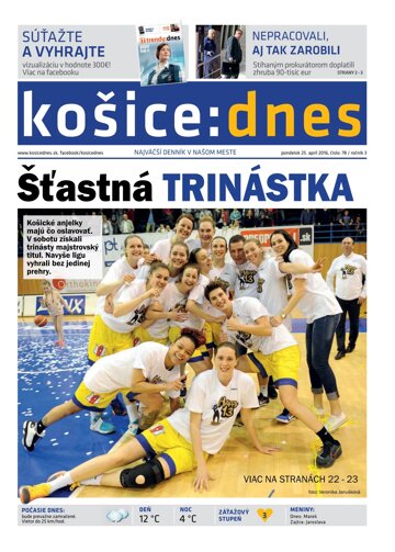 Obálka e-magazínu košice:dnes 25.4.2016