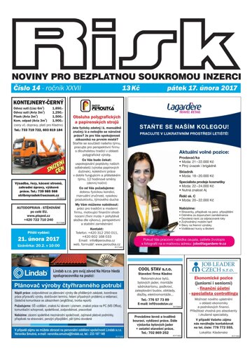 Obálka e-magazínu Risk 14/2017
