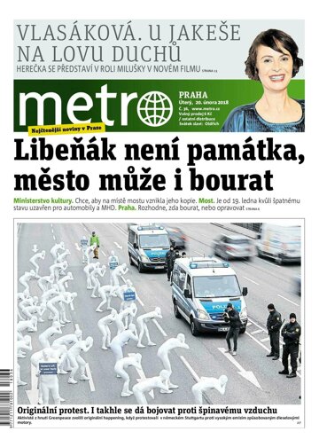 Obálka e-magazínu deník METRO 20.2.2018