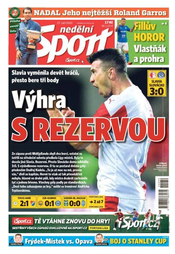 Obálka e-magazínu Nedělní Sport 27.9.2020