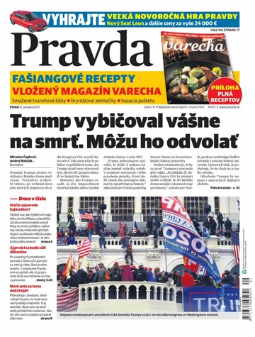 Obálka e-magazínu Pravda 8. 1. 2021