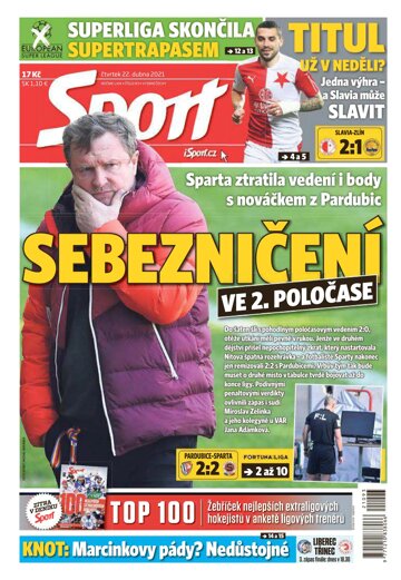 Obálka e-magazínu Sport 22.4.2021