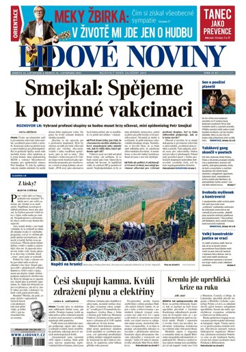 Obálka e-magazínu Lidové noviny 13.11.2021