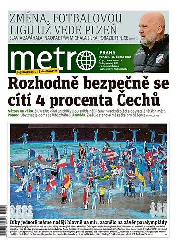 Obálka e-magazínu deník METRO 14.3.2022