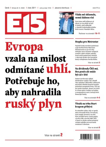 Obálka e-magazínu E15 22.6.2022