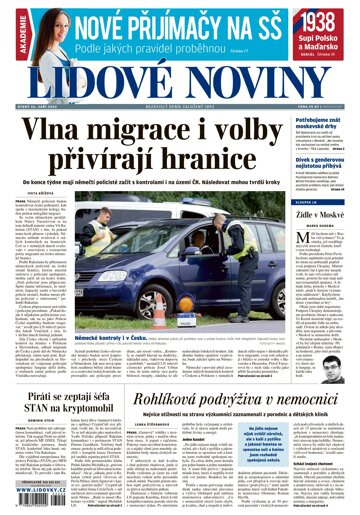 Obálka e-magazínu Lidové noviny 26.9.2023