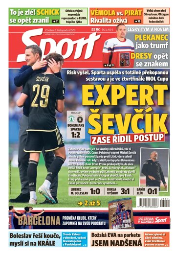 Obálka e-magazínu Sport 2.11.2023