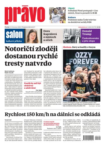 Obálka e-magazínu Deník Právo 31.7.2025