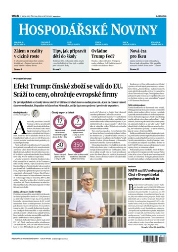 Obálka e-magazínu Hospodářské noviny 166 - 27.8.2025
