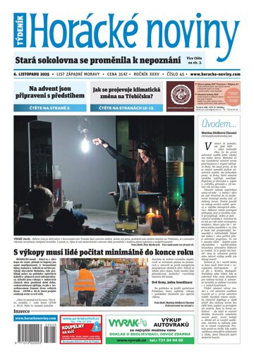 Obálka e-magazínu Horácké Noviny 45/2025