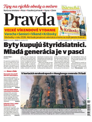 Obálka e-magazínu Pravda 28. 11. 2025