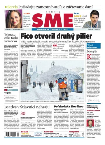 Obálka e-magazínu SME 5.2.2015