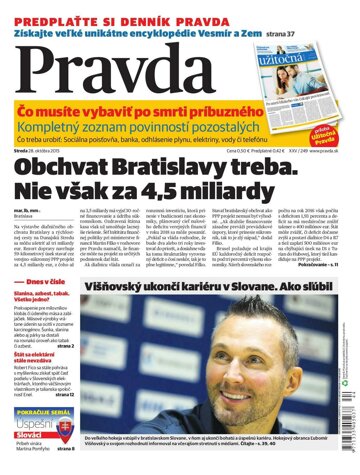 Obálka e-magazínu Pravda 28. 10. 2015
