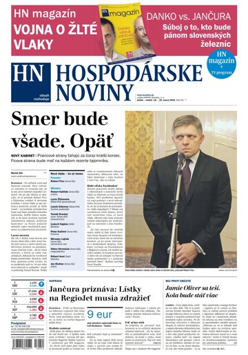 Obálka e-magazínu Hospodárske noviny 18.3.2016