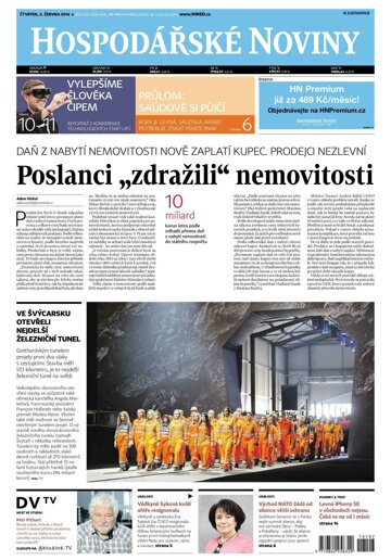 Obálka e-magazínu Hospodářské noviny 107 - 2.6.2016
