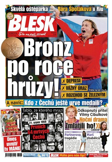 Obálka e-magazínu Blesk 20.8.2016