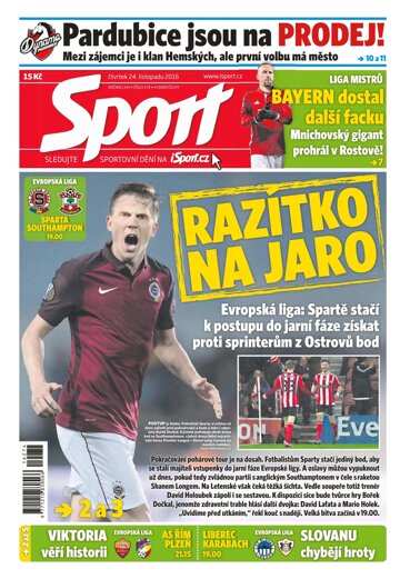 Obálka e-magazínu Sport 24.11.2016