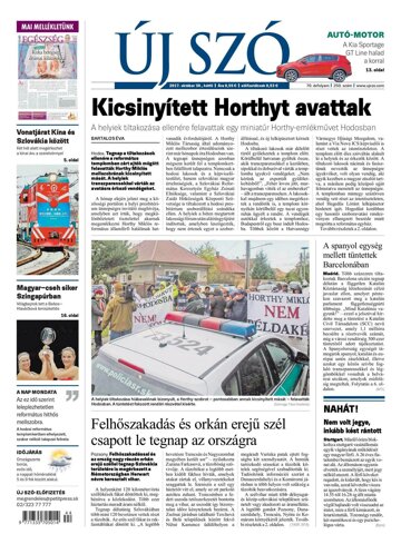 Obálka e-magazínu Új Szó 30.10.2017