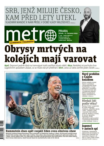 Obálka e-magazínu deník METRO 17.7.2019