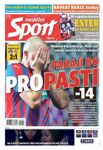 Obálka e-magazínu Nedělní Sport 8.12.2019