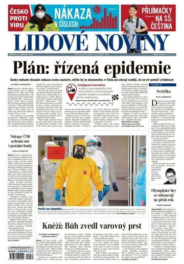 Obálka e-magazínu Lidové noviny 25.3.2020