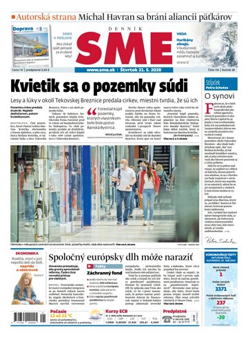 Obálka e-magazínu SME 21.5.2020