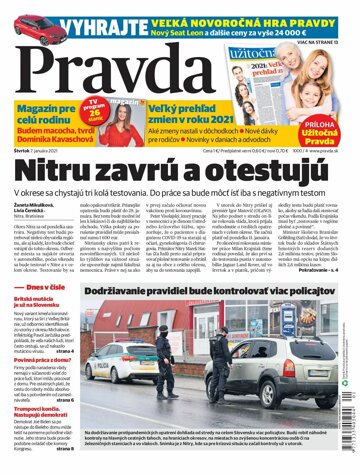 Obálka e-magazínu Pravda 7. 1. 2021