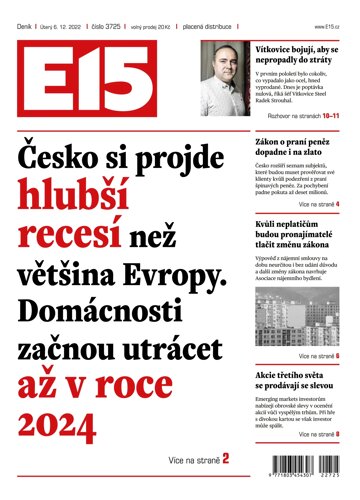 Obálka e-magazínu E15 6.12.2022