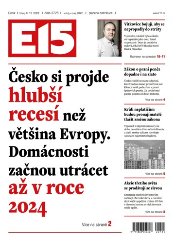 Obálka e-magazínu E15 6.12.2022