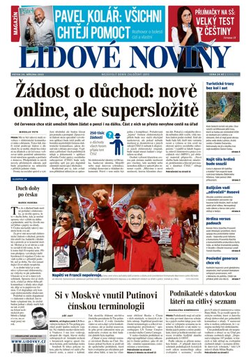 Obálka e-magazínu Lidové noviny 24.3.2023