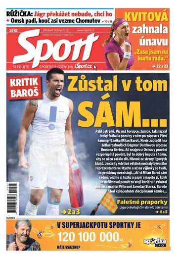 Obálka e-magazínu Sport 8.4.2015