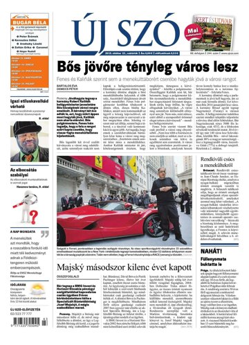 Obálka e-magazínu Új Szó 22.10.2015