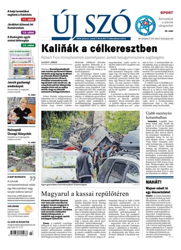 Obálka e-magazínu Új Szó 8.6.2016