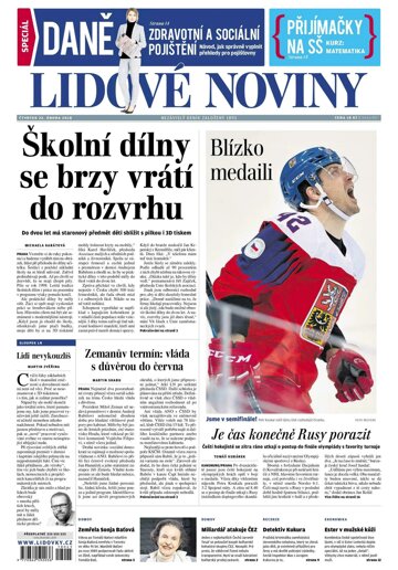 Obálka e-magazínu Lidové noviny 22.2.2018