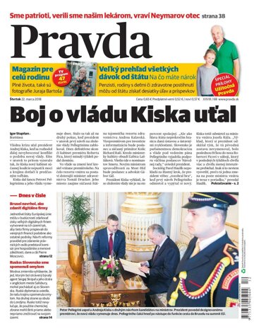 Obálka e-magazínu Pravda 22. 3. 2018