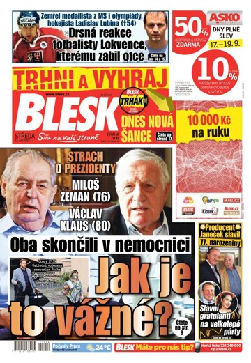 Obálka e-magazínu Blesk 15.9.2021